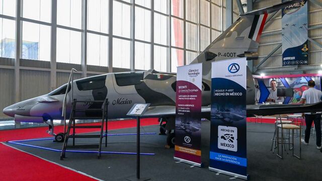 Prototipo Pegasus P-400T desarrollado por Oaxaca Aerospace en la FAMEX 2025. Foto: Alejandra López Vázquez