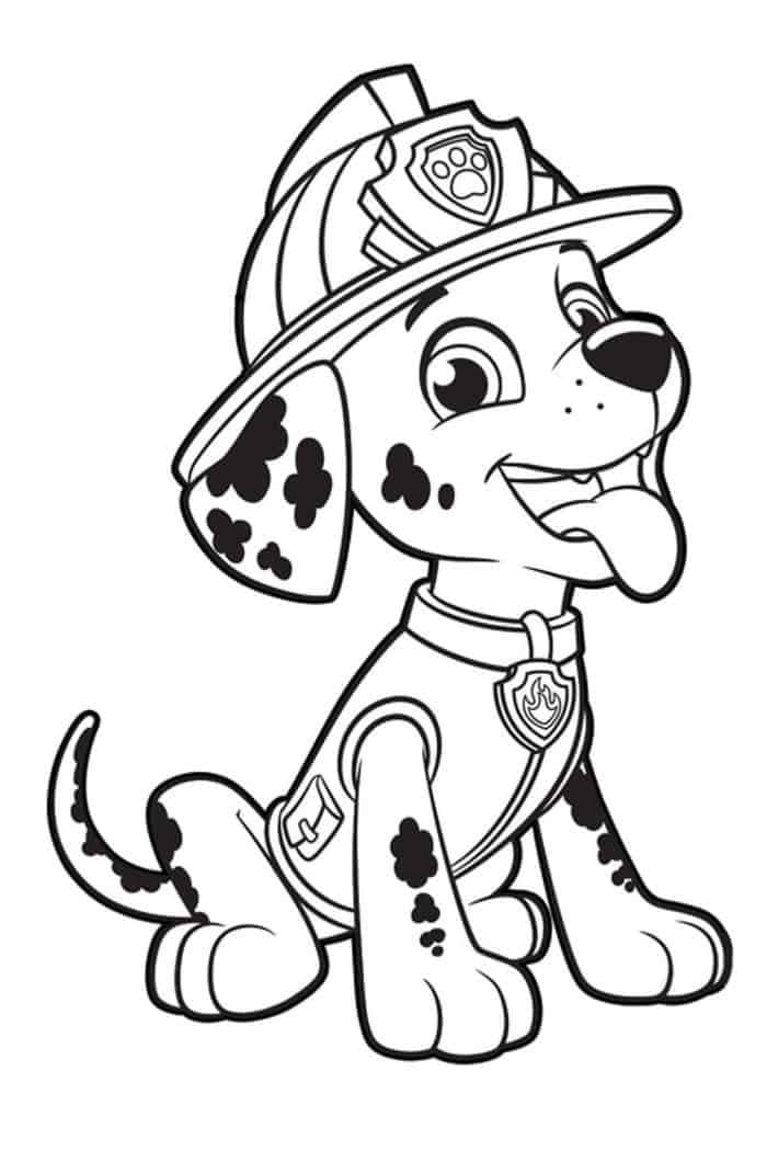 Marshall de Paw Patrol para colorear