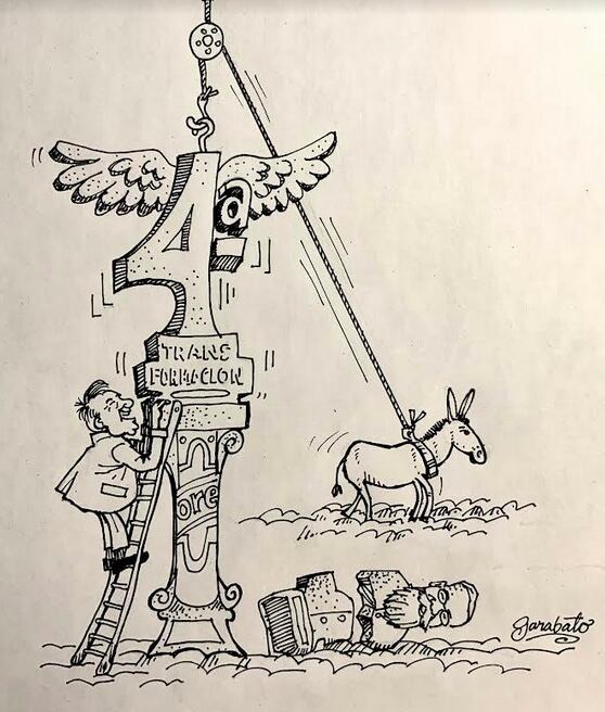 Cartón de Garabato para Plácido Garza