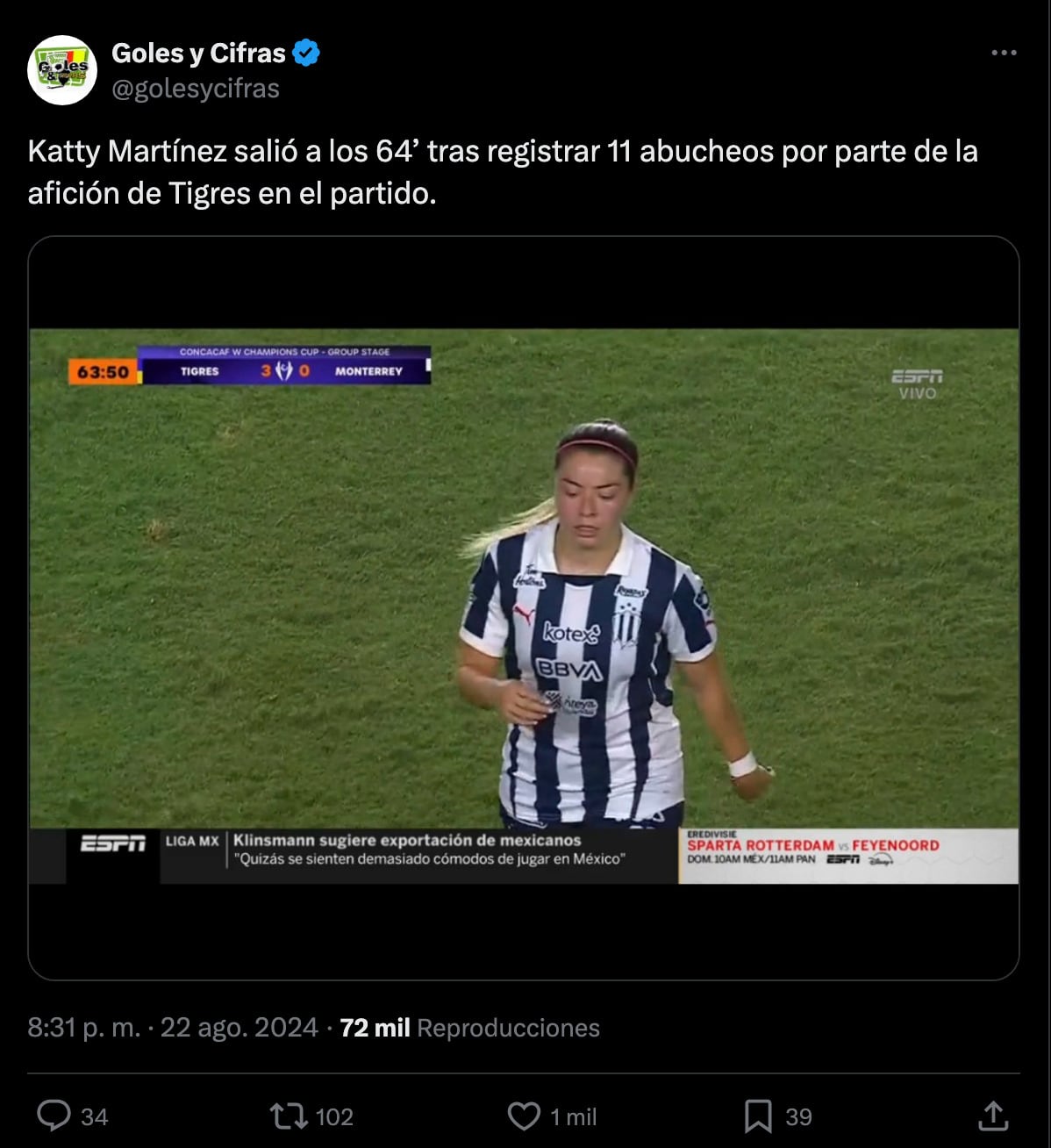 Katty Martínez fue abucheada en el Volcán.