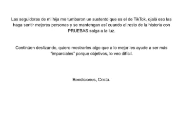 Crista Montes Comunicado