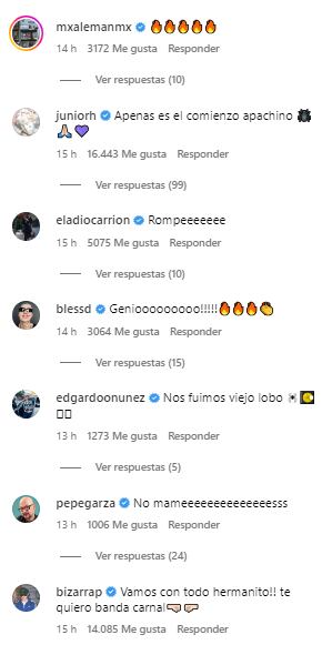 Famosos felicitan la colaboración de Peso Pluma con Mike Tyson.