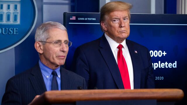 Anthony Fauci y Trump