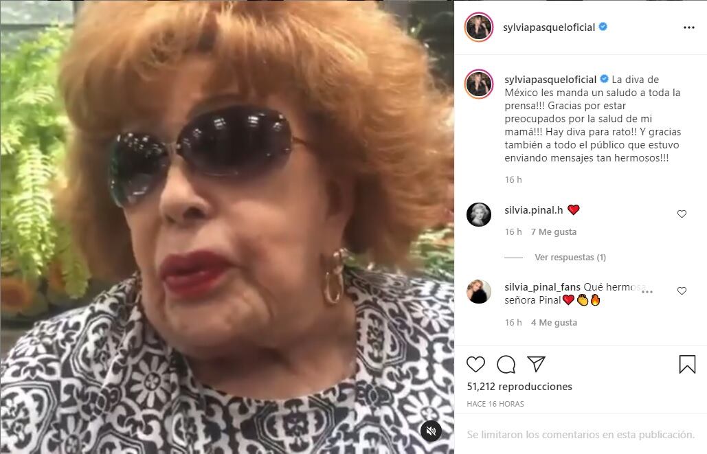 Silvia Pinal  reaparece tras salir del hospital