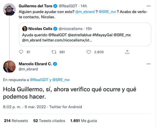 Guillermo del Toro pide ayuda a Marcelo Ebrard