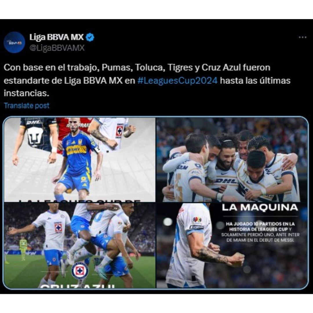 Justificaciones de la Liga MX tras fracaso en la Leagues Cup 2024.