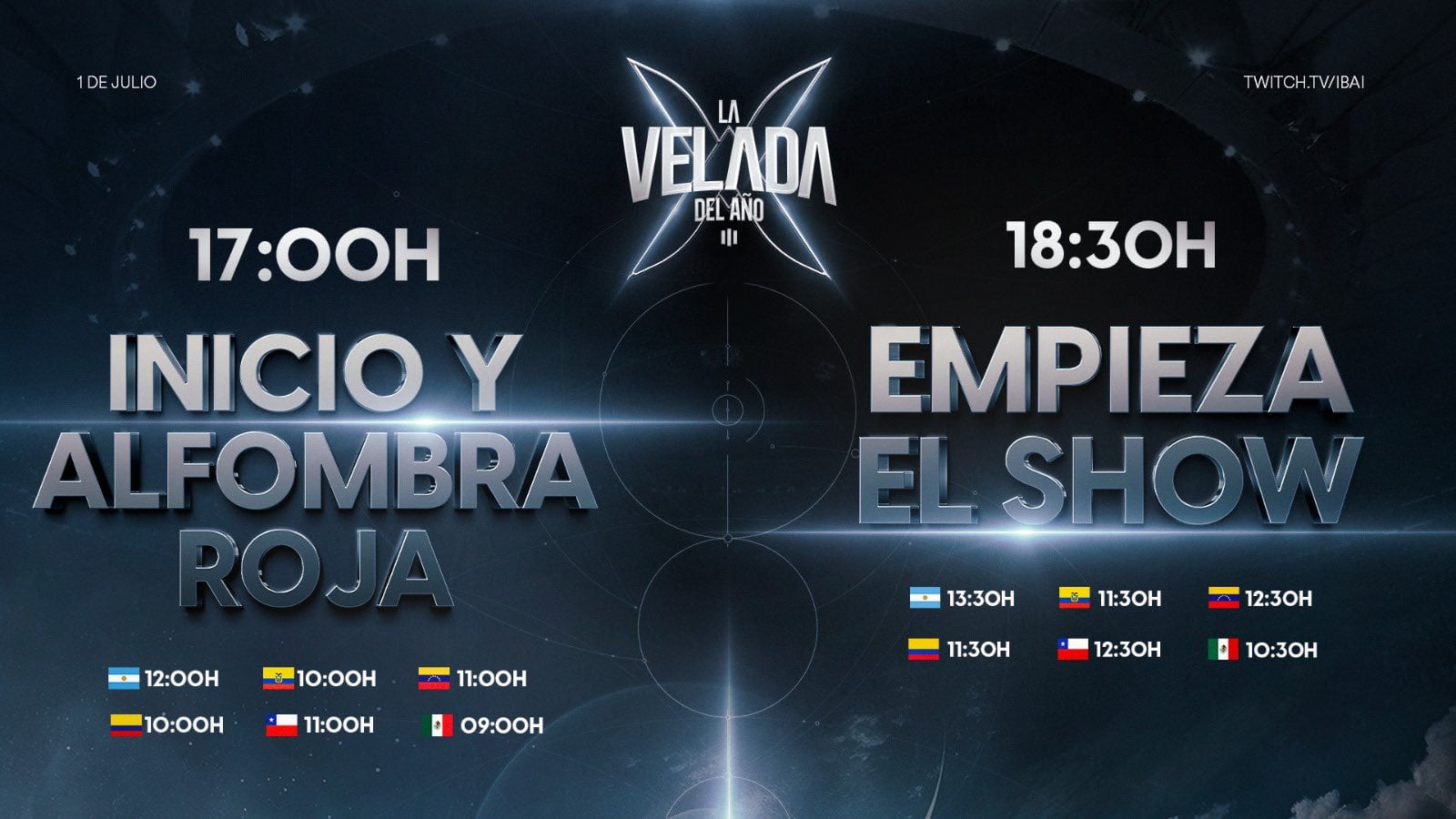 Horario La Velada del Año 3