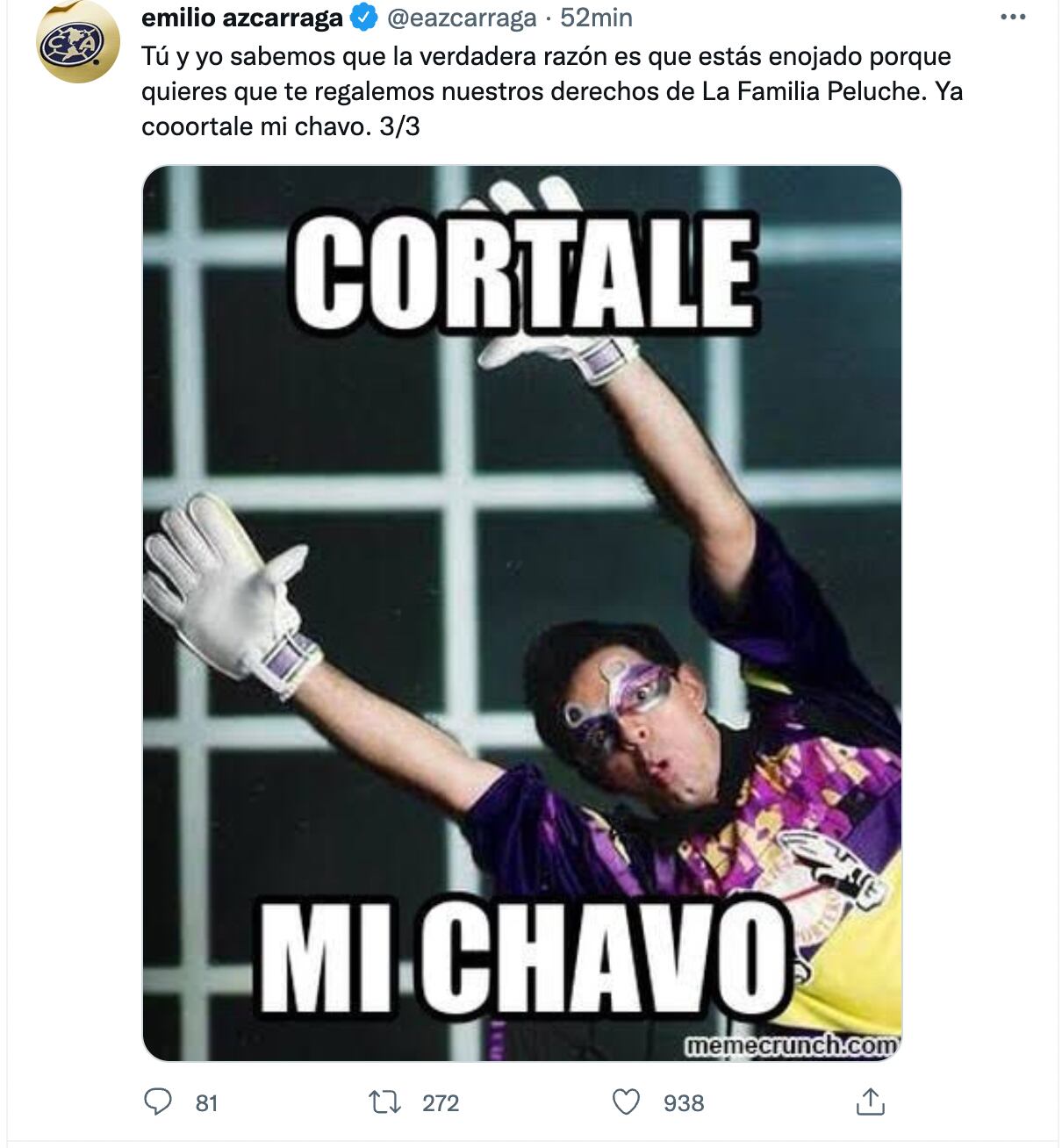 Emilio Azcarraga desmiente veto de Eugenio Derbez en Televisa