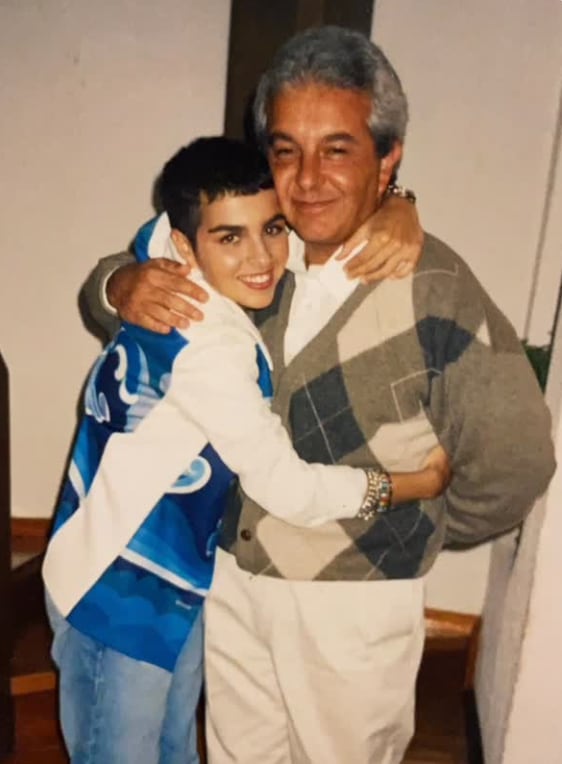 Federica Quijano y su papá