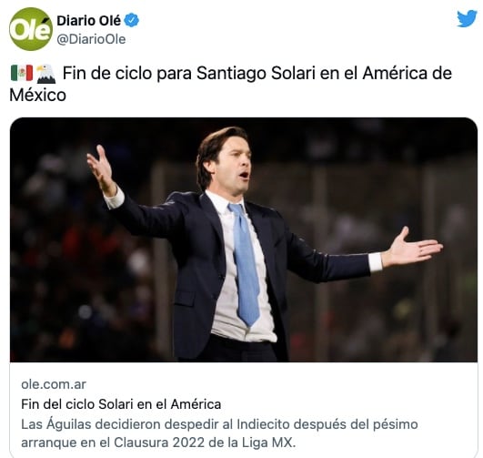 Despido de Santiago Solari