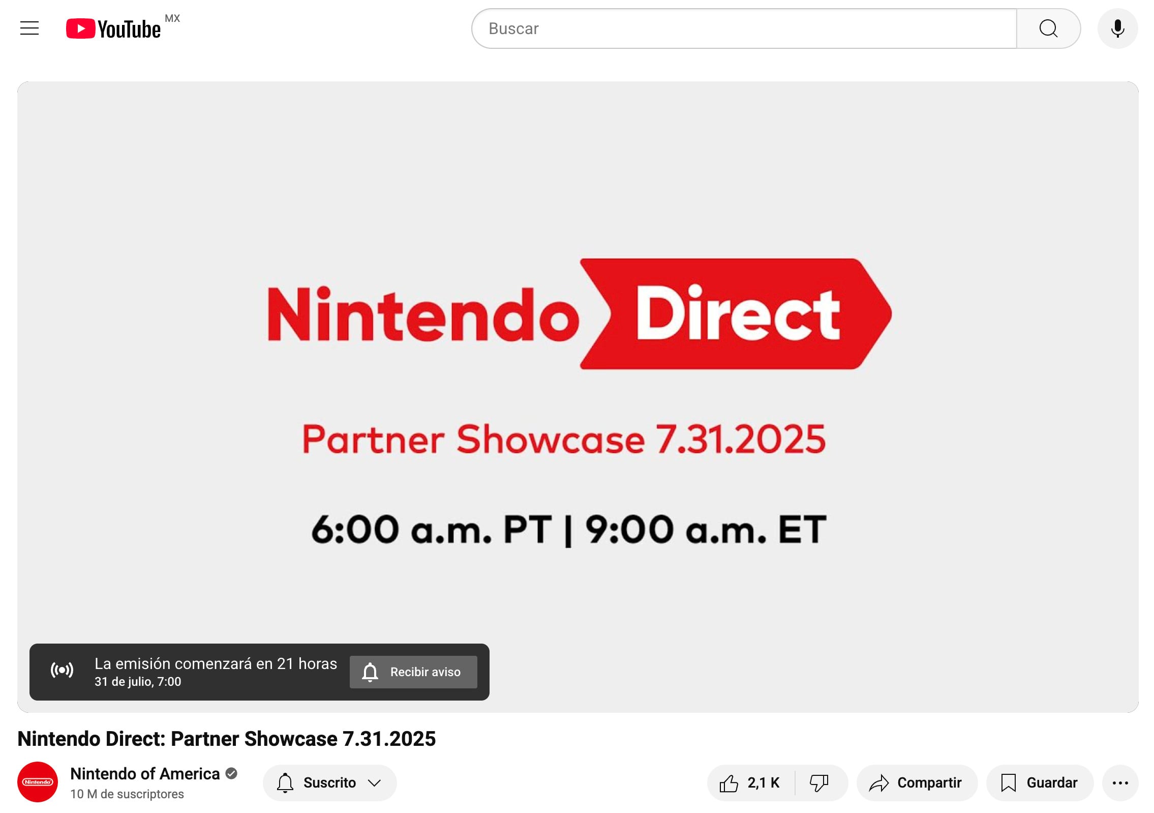 Nintendo Direct julio 2025