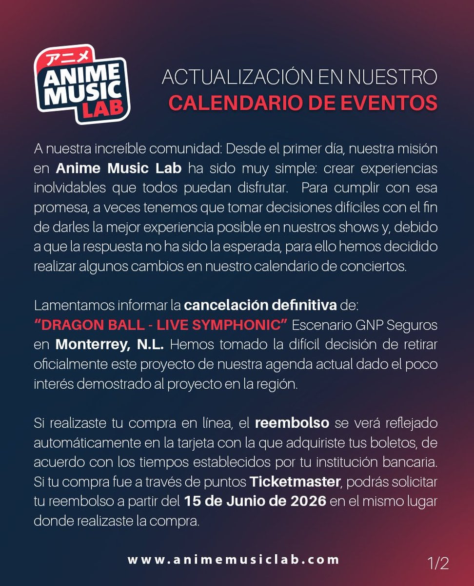 Comunicado AnimeMusicLab