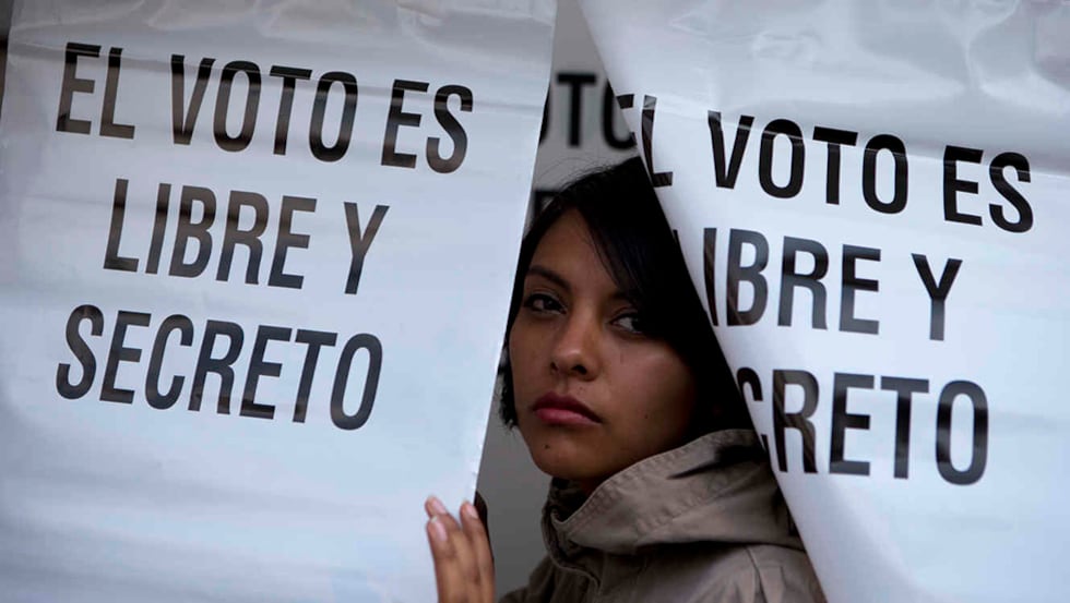 Mujer votante