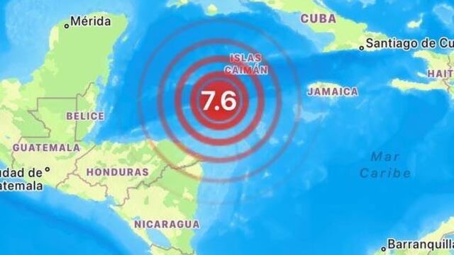 Temblor hoy sábado 8 de febrero en el Mar Caribe: magnitud 7.6 deja alerta de tsunami