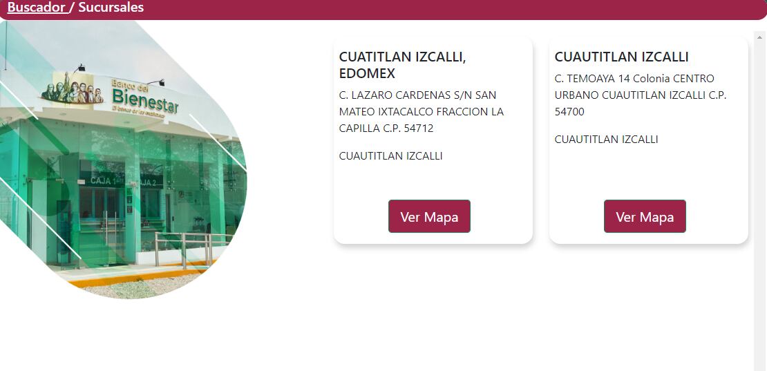 Directorio de sucursales del Banco del Bienestar