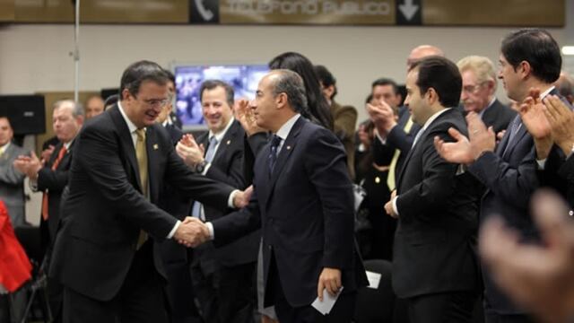 Ebrard y Calderón (con Meade en medio). Aquellos tiempos