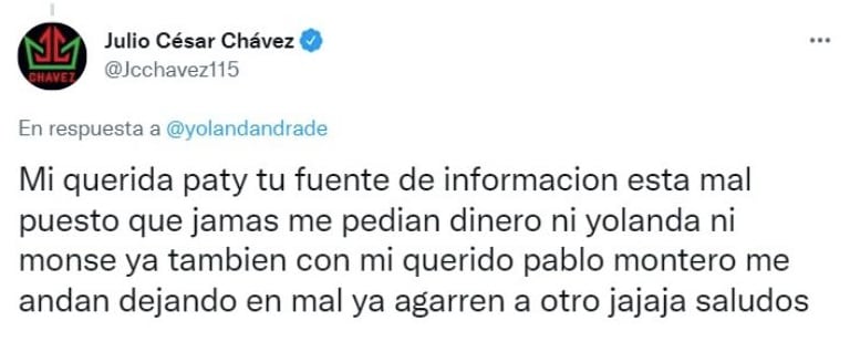 Julio César Chávez responde a Pati Chapoy
