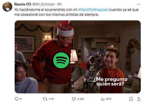 Memes del Spotify Wrapped 2024