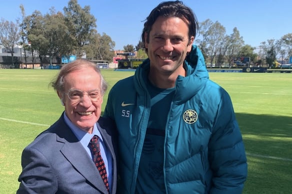 José Ramón Fernández con Santiago Solari