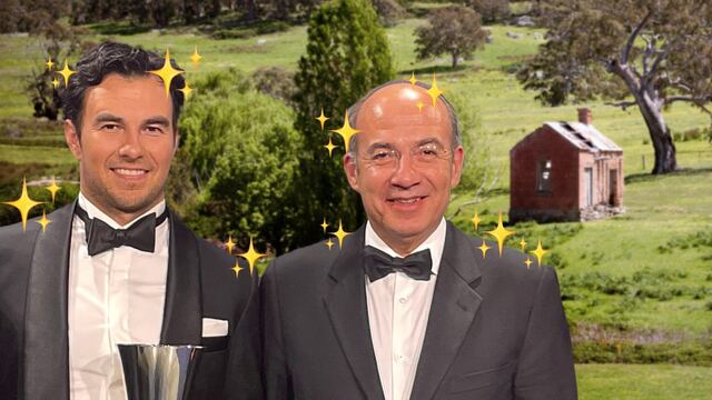 Felipe Calderón y Checo Pérez se toman foto por reconocimiento de la FIA.