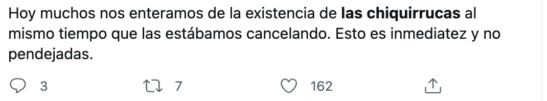 Usuarios piden cancelación para 'Las chiquirrucas'