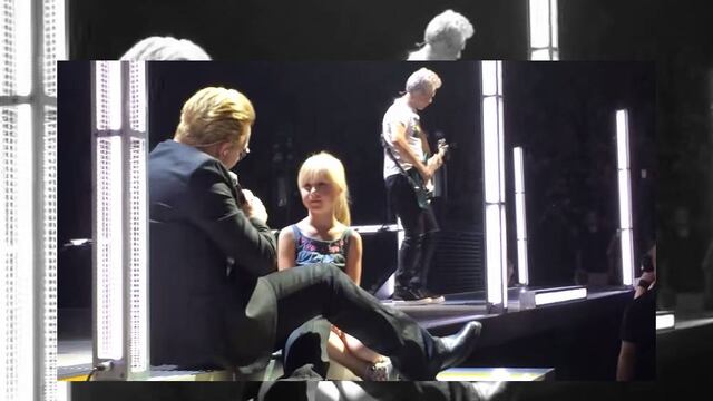 VIDEO: Bono le canta a niña en concierto de U2