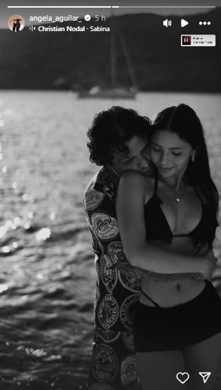 La foto con la que Ángela Aguilar festejó su aniversario de matrimonio con Christian Nodal.