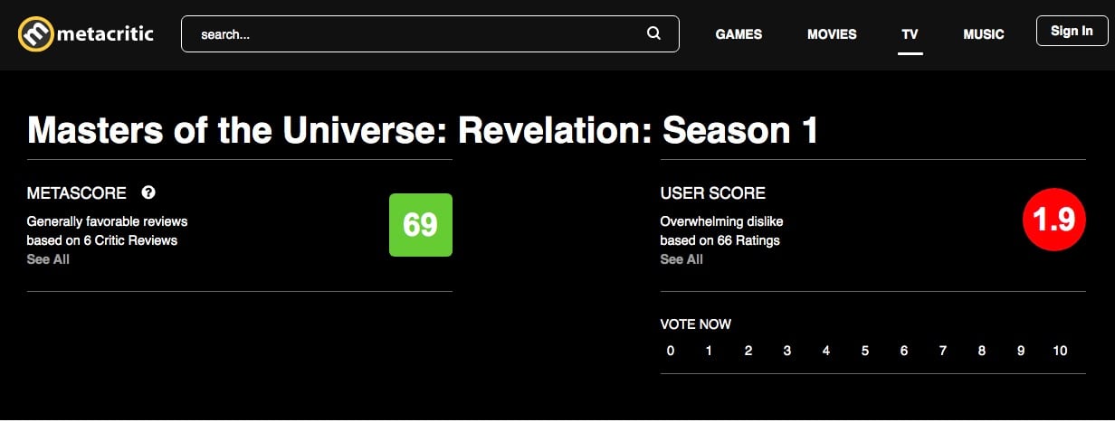 He-Man Metacritic