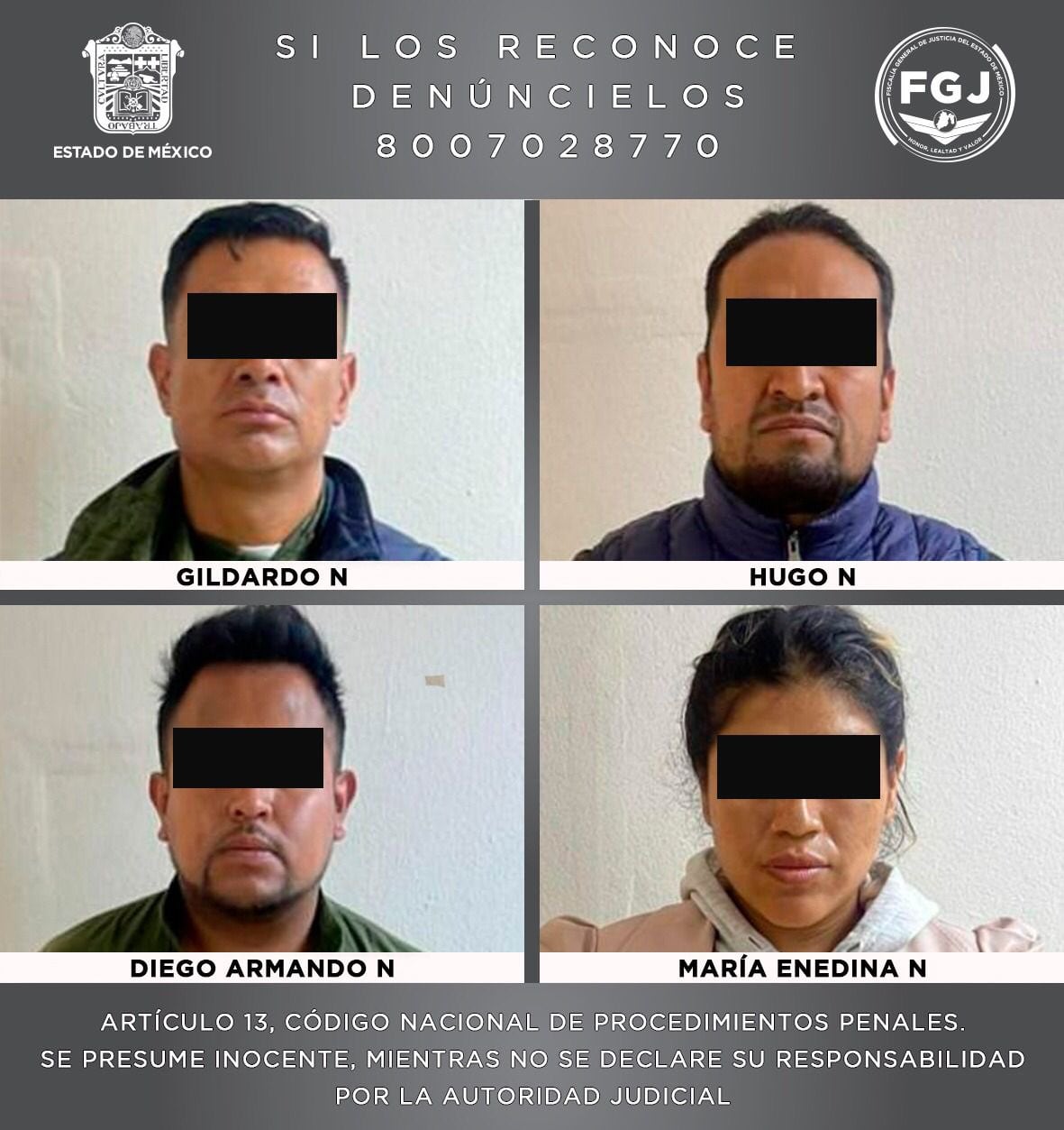 Elementos de la Fiscalía y policía estatal del Estado de México operaban banda de secuestradores y extorsionadores