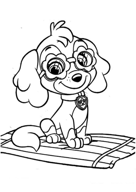 Dibujos de Paw Patrol bonitos del Día de las Madres para colorear