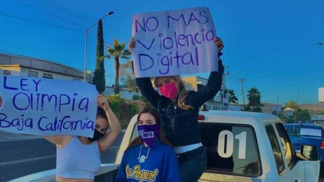 Caravana por Ley Olimpia en BC.