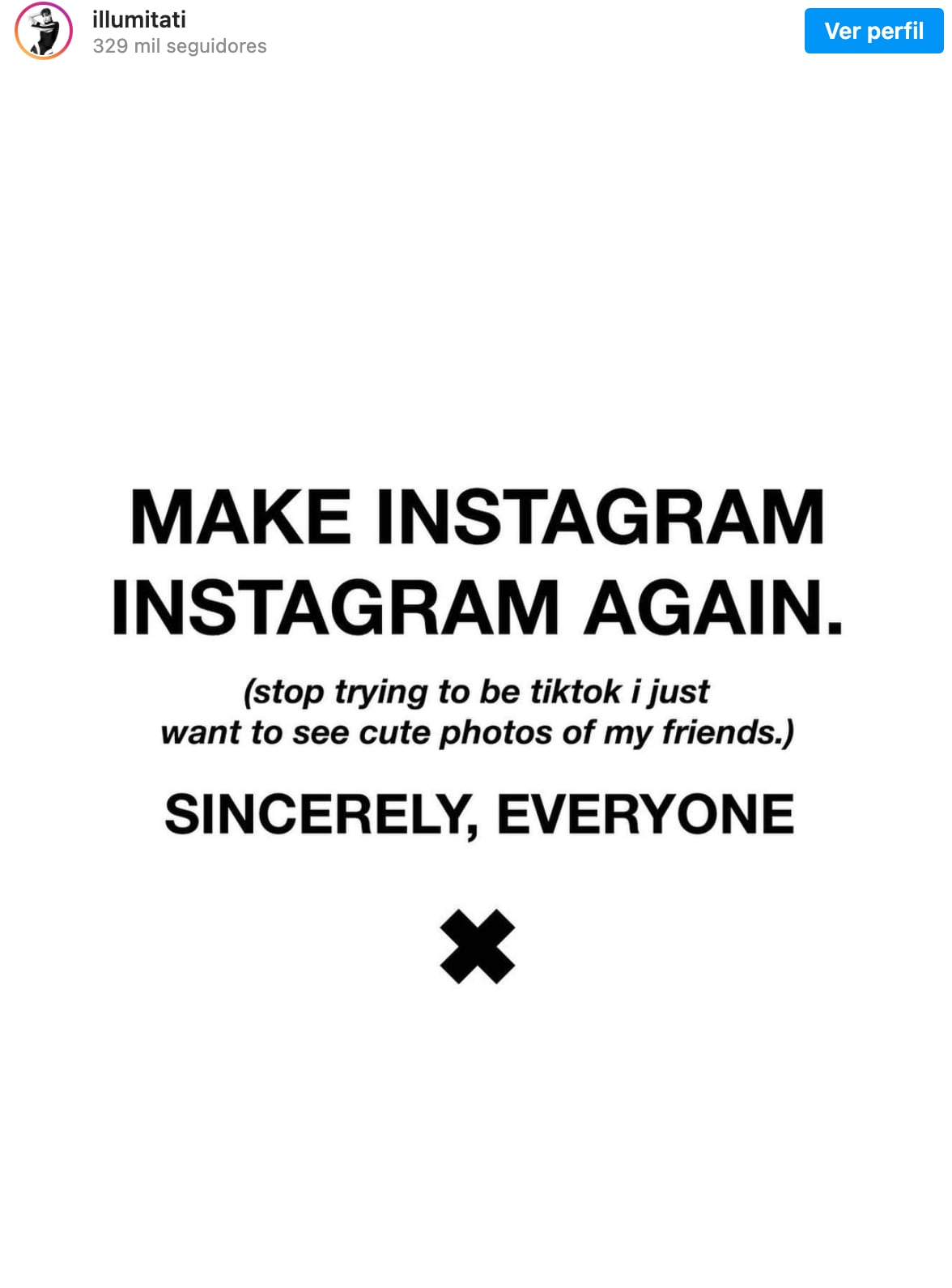 Make Instagram Instagram Again