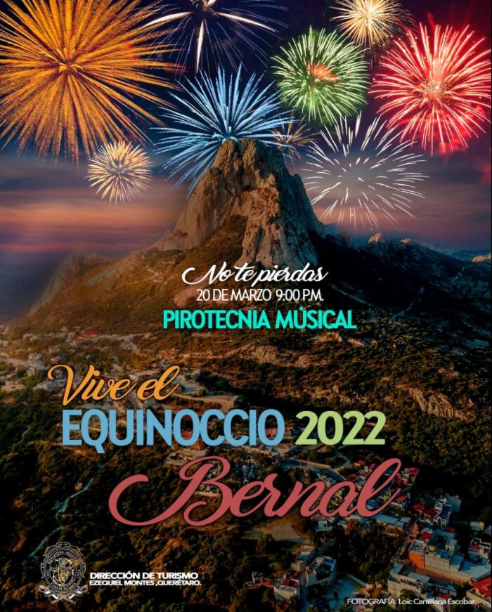 Cartel 'Vive el Equinoccio 2022 Bernal'
