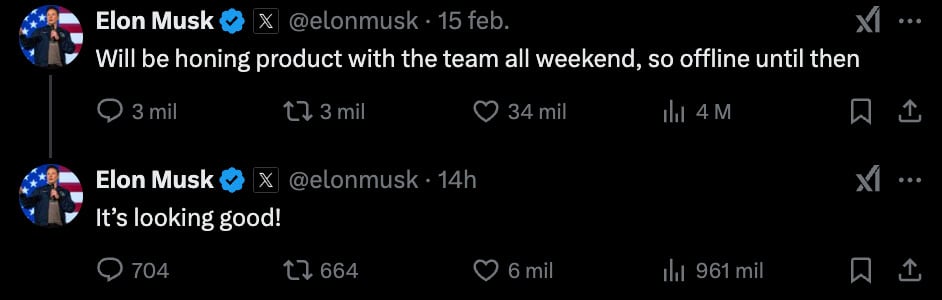 Elon Musk en X.
