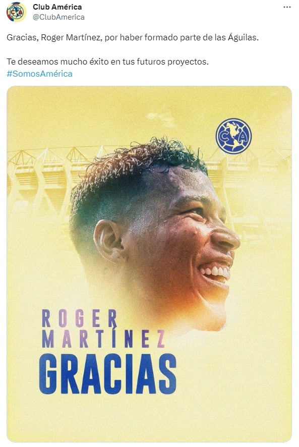 Salida de Roger Martínez del Club América