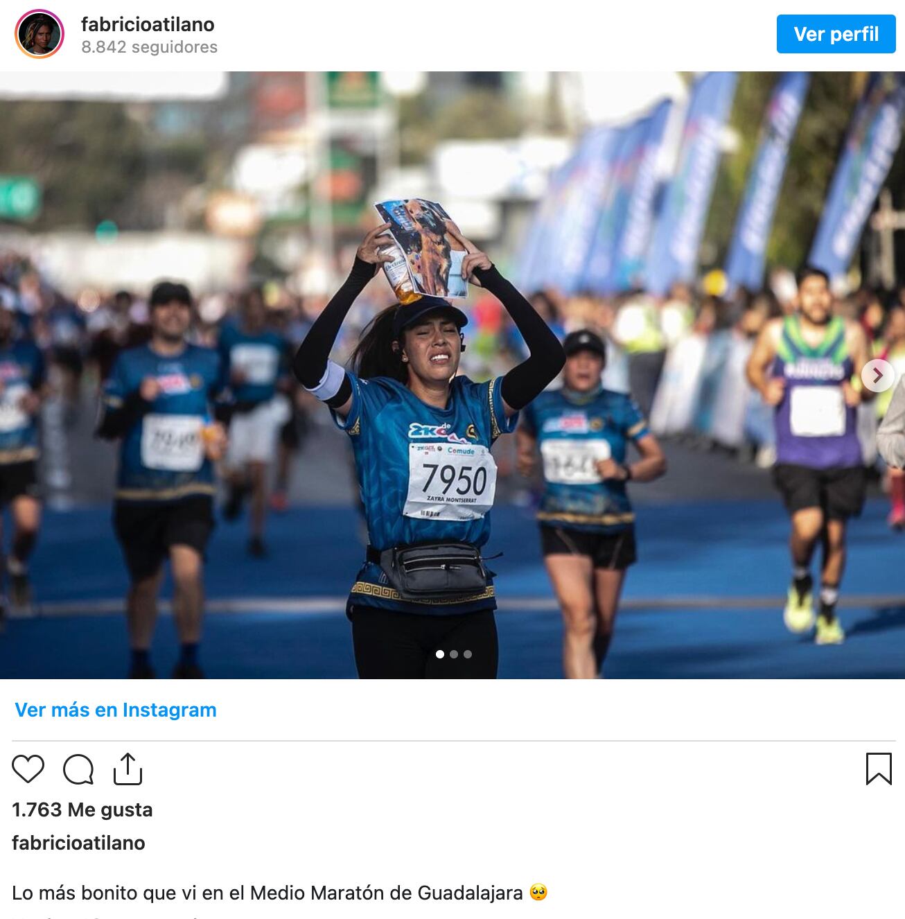 Zayra Montserrat en el Medio Maratón de Guadalajara
