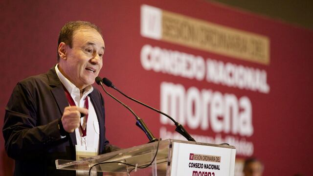 Alfonso Durazo, gobernador de Sonora, durante su participación en la VI Sesión Ordinaria del Consejo Nacional de Morena