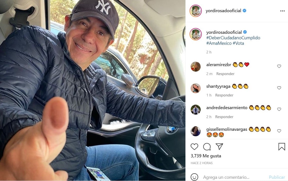 Publicación de Instagram - Yordi Rosado