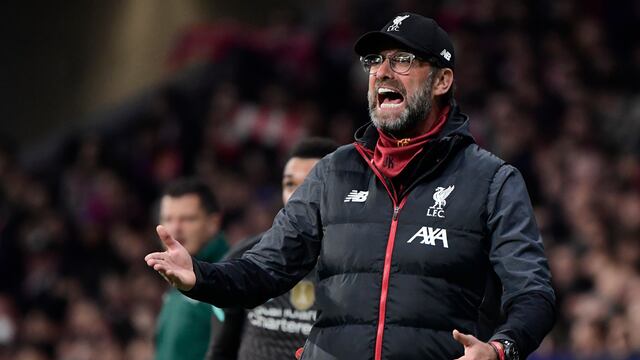 Klopp en un partido de los Reds