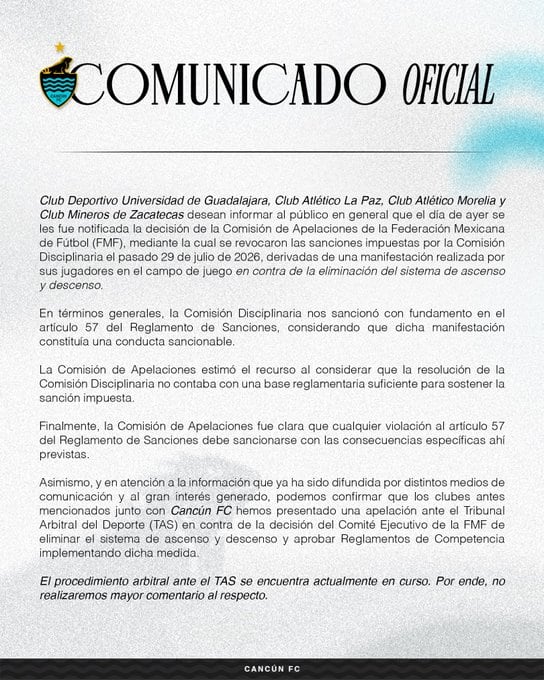 Cinco equipos de Liga de Expansión llevan al TAS la eliminación del ascenso y descenso.