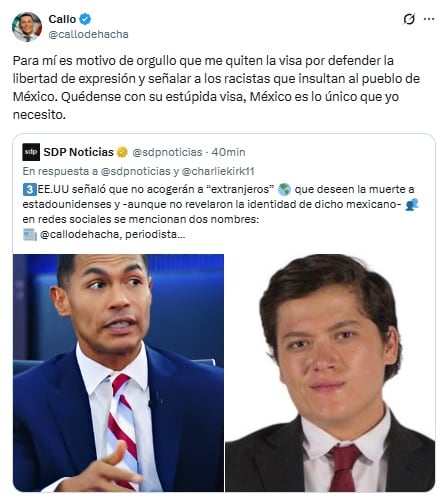 Callo de Hacha confirma que Estados Unidos le quitó su visa.