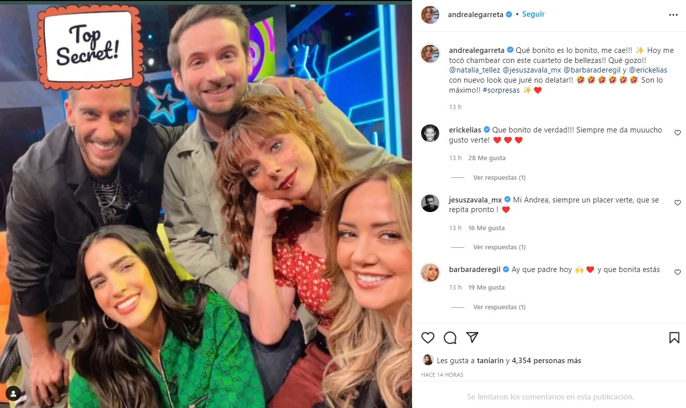 Andrea Legarreta, Bárbara de Regil, Natalia Téllez, Jesús Zavala y Erick Elías