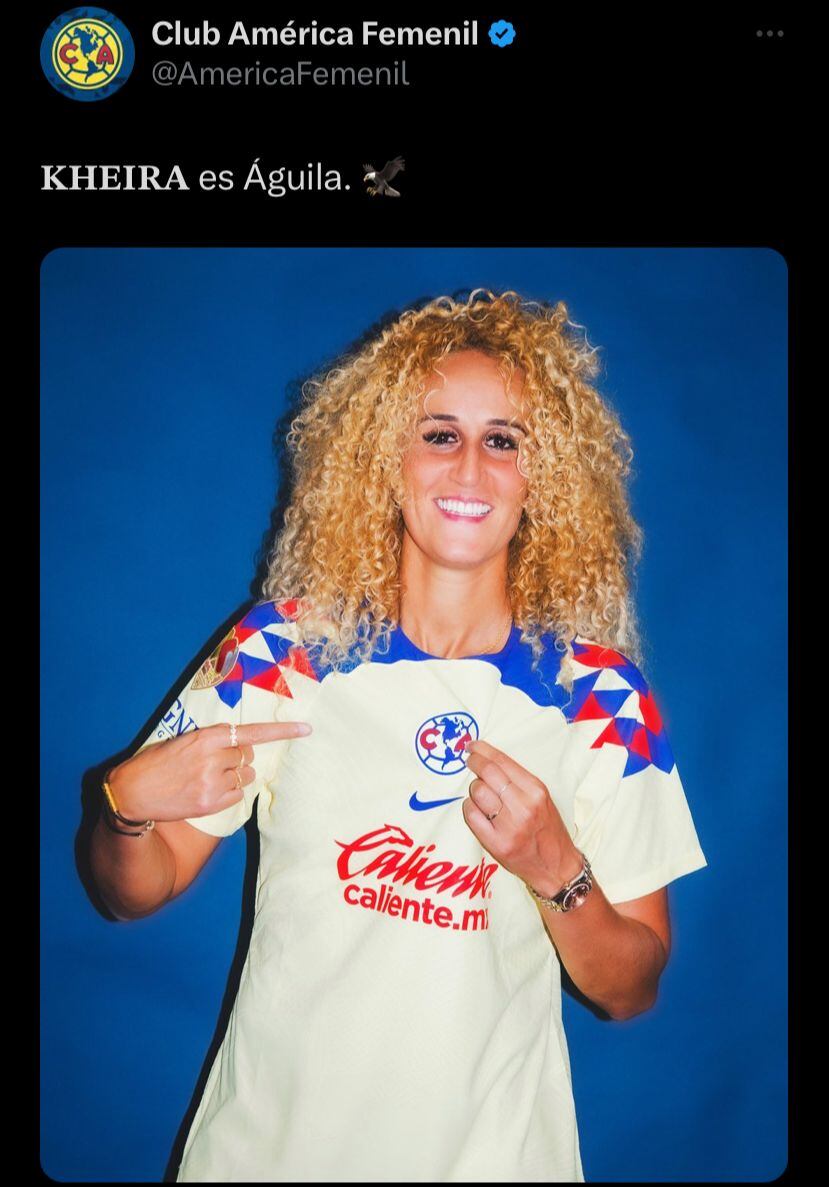 Kheira Hamraoui, nueva jugadora del Club América.
