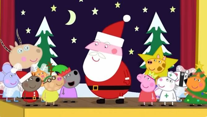 Maratón de capítulos de Peppa Pig con Santa Claus