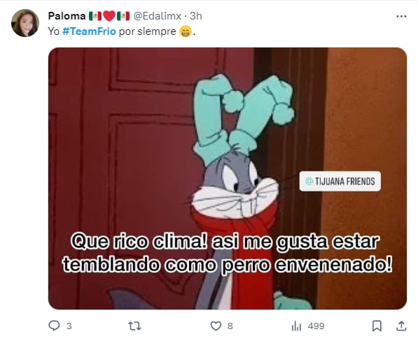 Team frío protagoniza memes por bajas temperaturas en CDMX