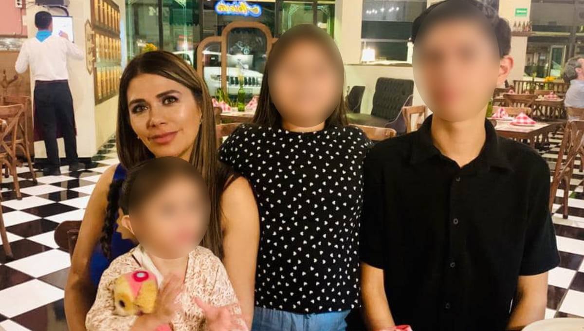 Yesenia Méndez Rodríguez y sus hijos