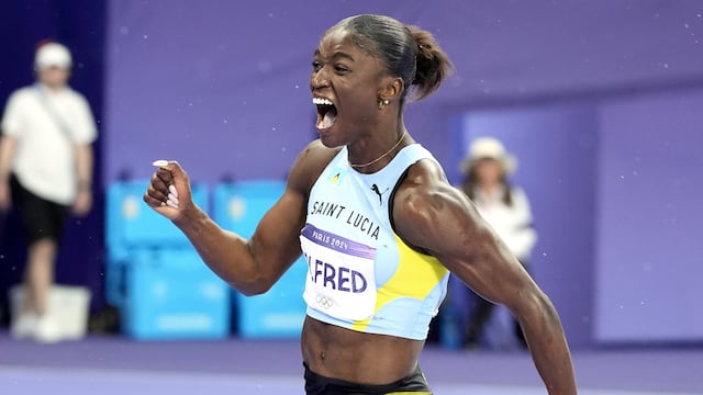Julien Alfred se convierte en la mujer más rápida del mundo en París 2024