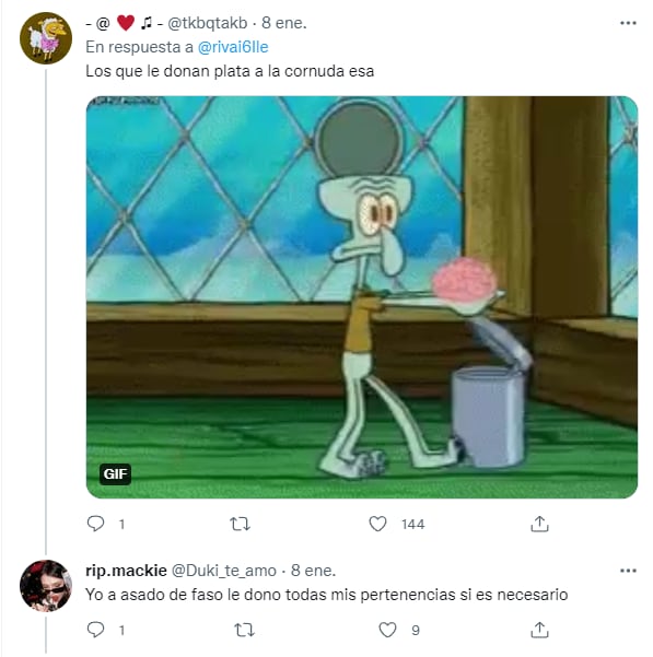 Comentarios sobre la youtuber que pidió dinero