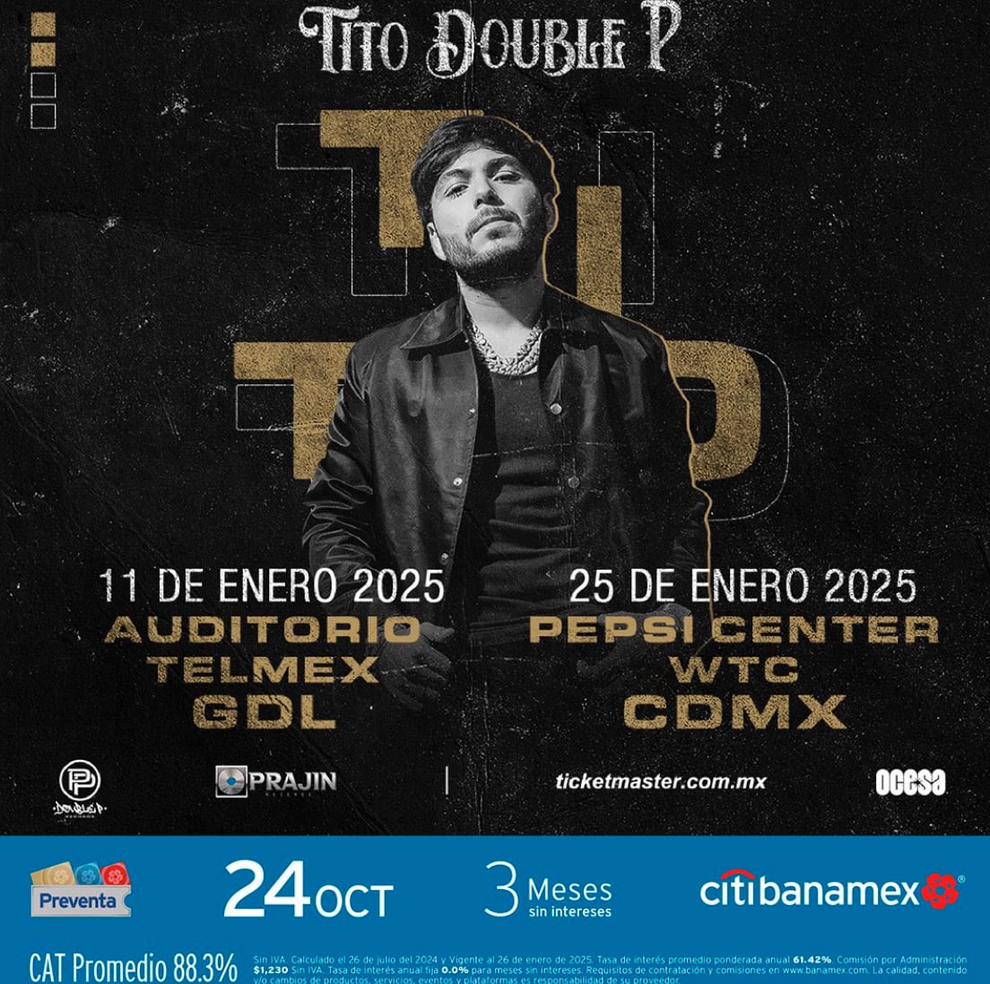 Tito Double P en CDMX y Guadalajara