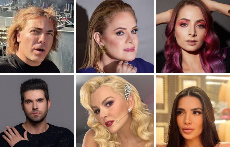 Cristian Castro, Erika Buenfil, YosStop, Eleazar Gómez, Marjorie de Sousa, Dania Méndez. Posibles participantes de La Casa de los Famosos 3